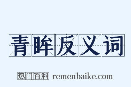 青眸反义词是什么意思的图片